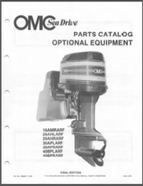 1989 OMC Sea Drive Outboard Optional Equipment Catalog 985951