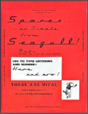 British Seagull 1971 Spares Book