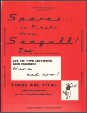 British Seagull 1972 Spares Book