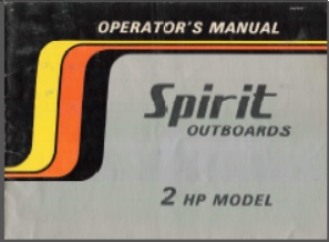 Spirit Marine 2hp Owner Operators Manual