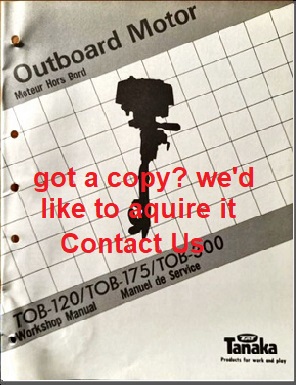Tanaka TOB-120 TOB-175 TOB-300 Outboard Service Manual