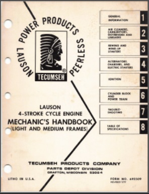 Tecumseh 4-Cycle Light and Medium Frames Service Manual