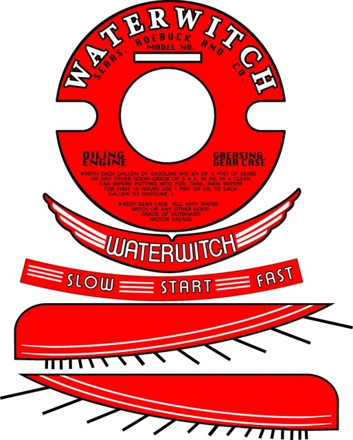 Waterwitch Outboard Decals