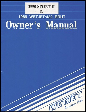 1989-1990 WetJet 432 Brut & Sport II Owners Manual